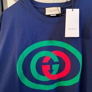 Large Blue GG Gucci T-shirt